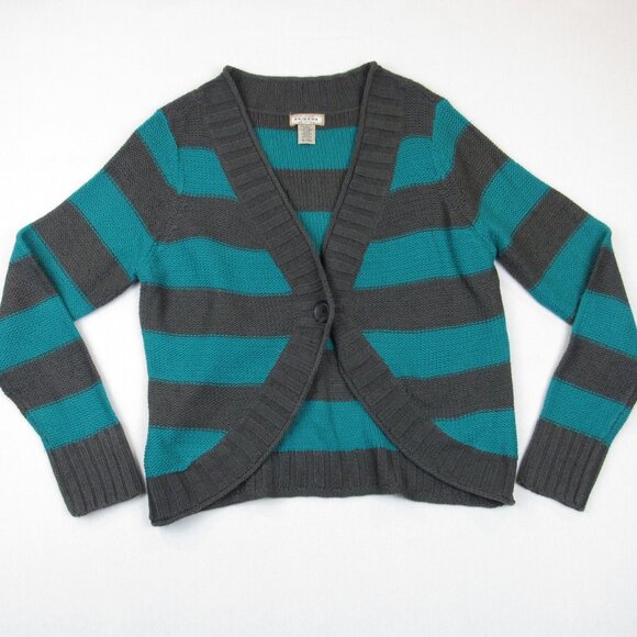 ARIZONA Jean Company Striped Cardigan Sweater Size 1X - Picture 1 of 4